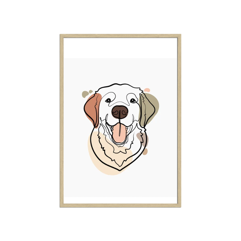 Line art- Plakat - Pawprint